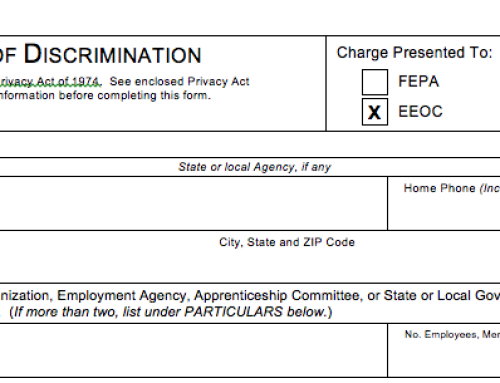 EEOC Charge of Discrimination Form